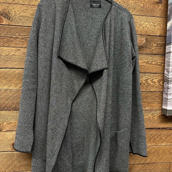 Zara Knit Open Front Gray Cardigan – Size Small - Picture 5 of 9